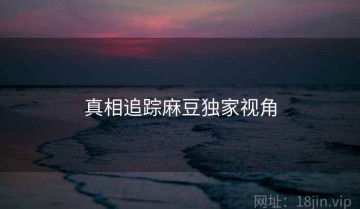 真相追踪麻豆独家视角
