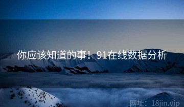 你应该知道的事！91在线数据分析