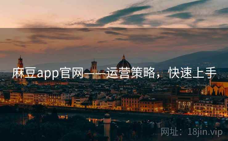 麻豆app官网——运营策略，快速上手